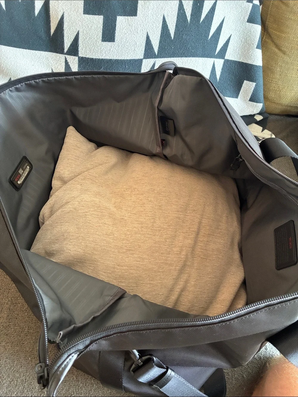 TUMI x Subaru Black Ballistic Nylon Weekender Duffel Bag Gym Travel